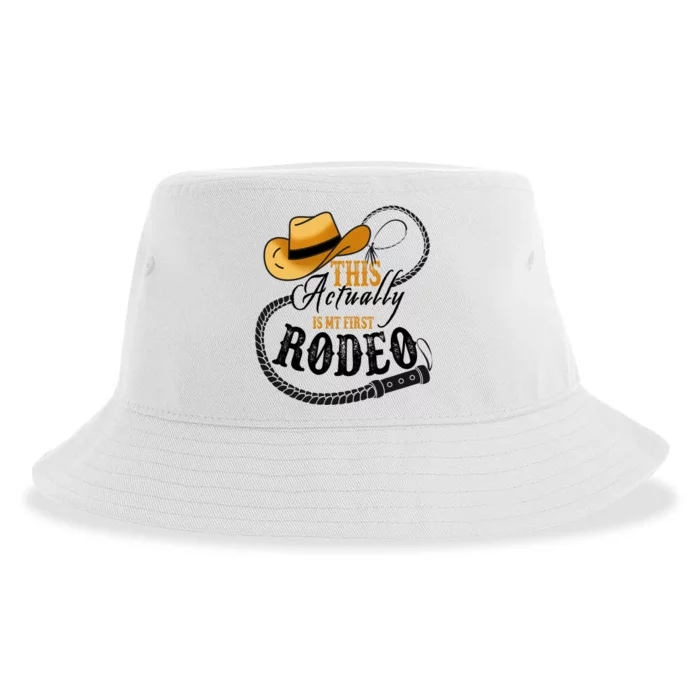 Cowboy Barn Bull Rider Rodeo First Rodeo Sustainable Bucket Hat