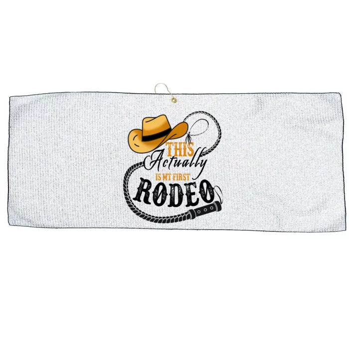 Cowboy Barn Bull Rider Rodeo First Rodeo Large Microfiber Waffle Golf Towel