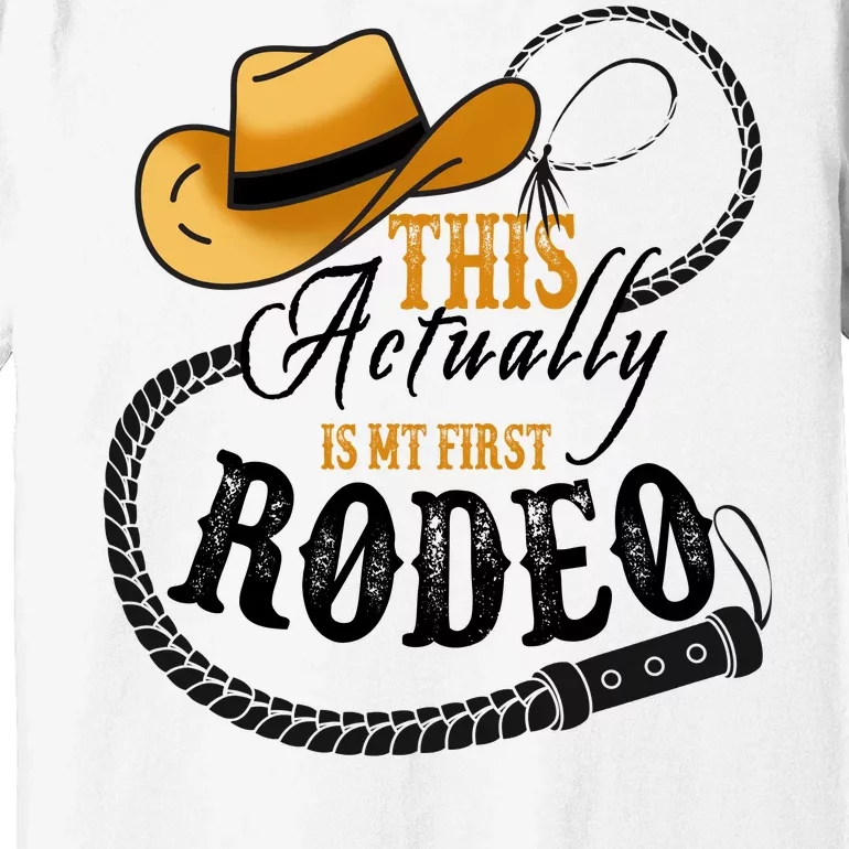 Cowboy Barn Bull Rider Rodeo First Rodeo Premium T-Shirt