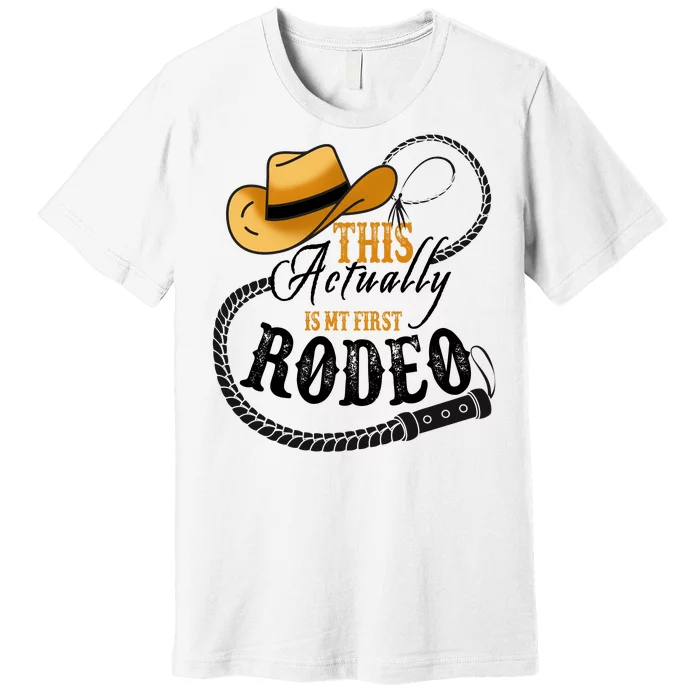 Cowboy Barn Bull Rider Rodeo First Rodeo Premium T-Shirt