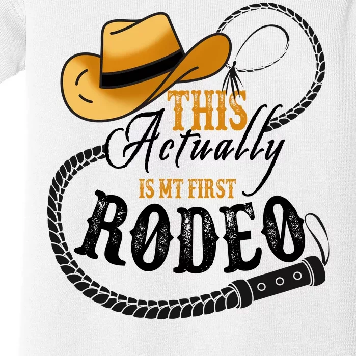 Cowboy Barn Bull Rider Rodeo First Rodeo Baby Bodysuit