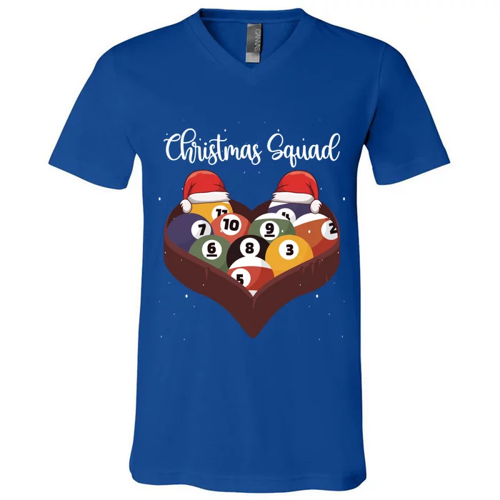 Christmas Billiard Ball Pool Player Christmas Billiards Gift V-Neck T-Shirt