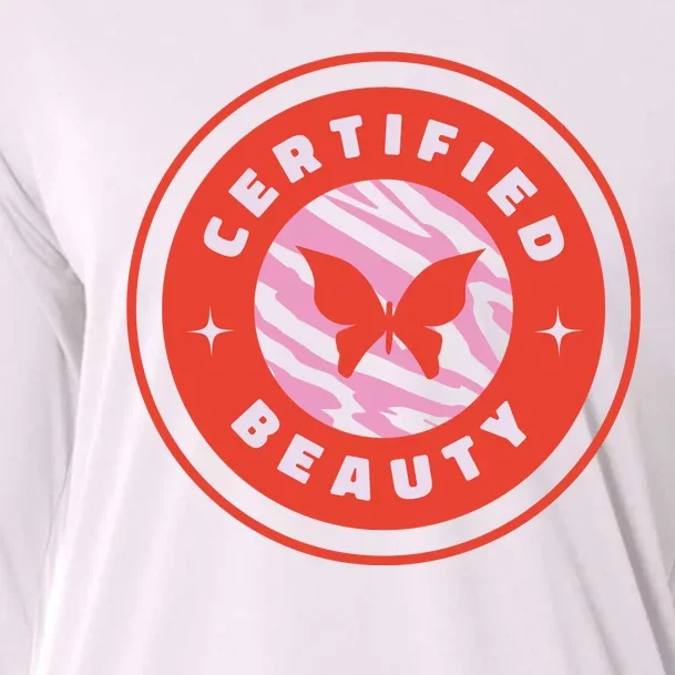 Certified Beauty Butterfly Cute Gift Cooling Performance Long Sleeve Crew