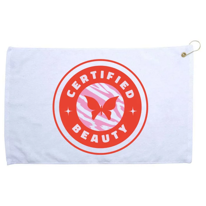 Certified Beauty Butterfly Cute Gift Grommeted Golf Towel