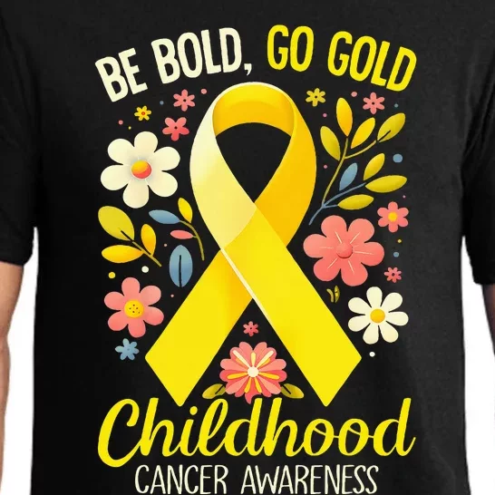 Childhood Be Bold Go Gold Childhood Cancer Awareness Pajama Set