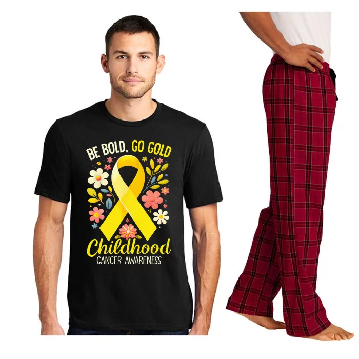 Childhood Be Bold Go Gold Childhood Cancer Awareness Pajama Set