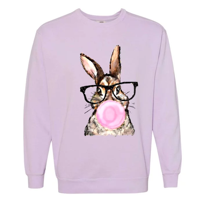 Cute Bubblegum Bunny Gift Garment-Dyed Sweatshirt