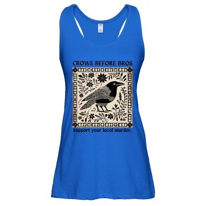 Crows Before Bros Support Your Local Murder Ladies Essential Flowy Tank