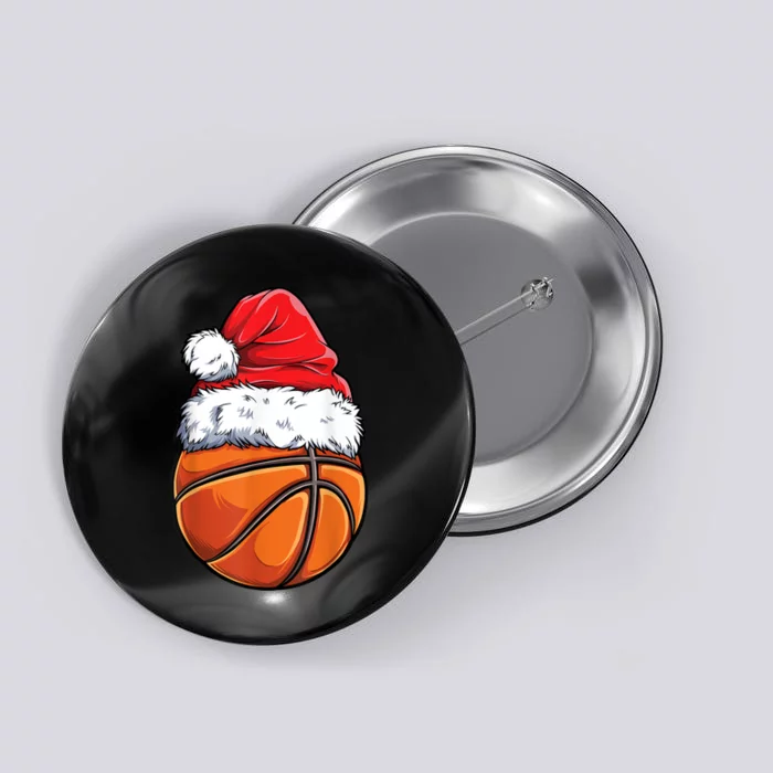 Christmas Basketball Ball Santa Hat Xmas Boys Men Sport TShirt Button