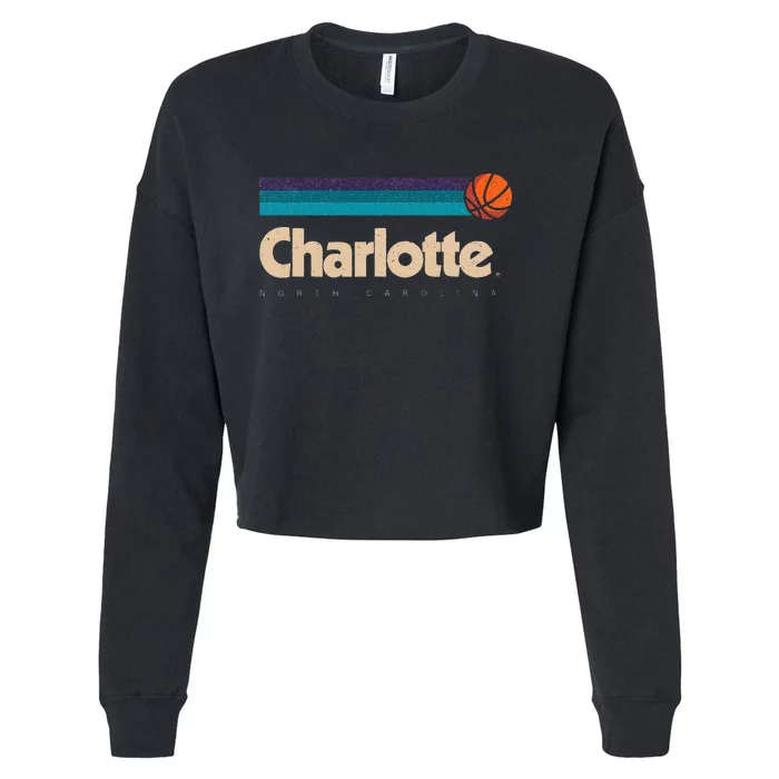 Charlotte Basketball BBall City North Carolina Charlotte Cropped Pullover Crew