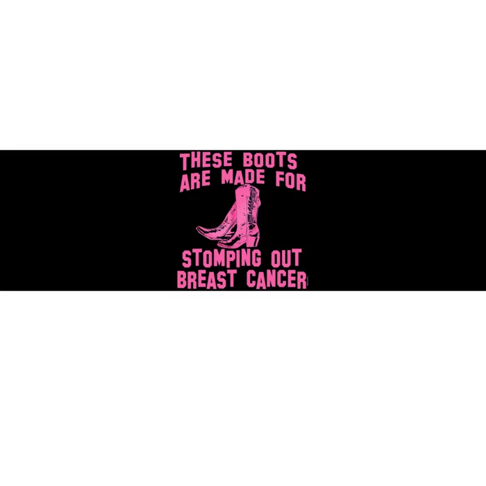 Cowboy Boots Breast Cancer Bumper Sticker