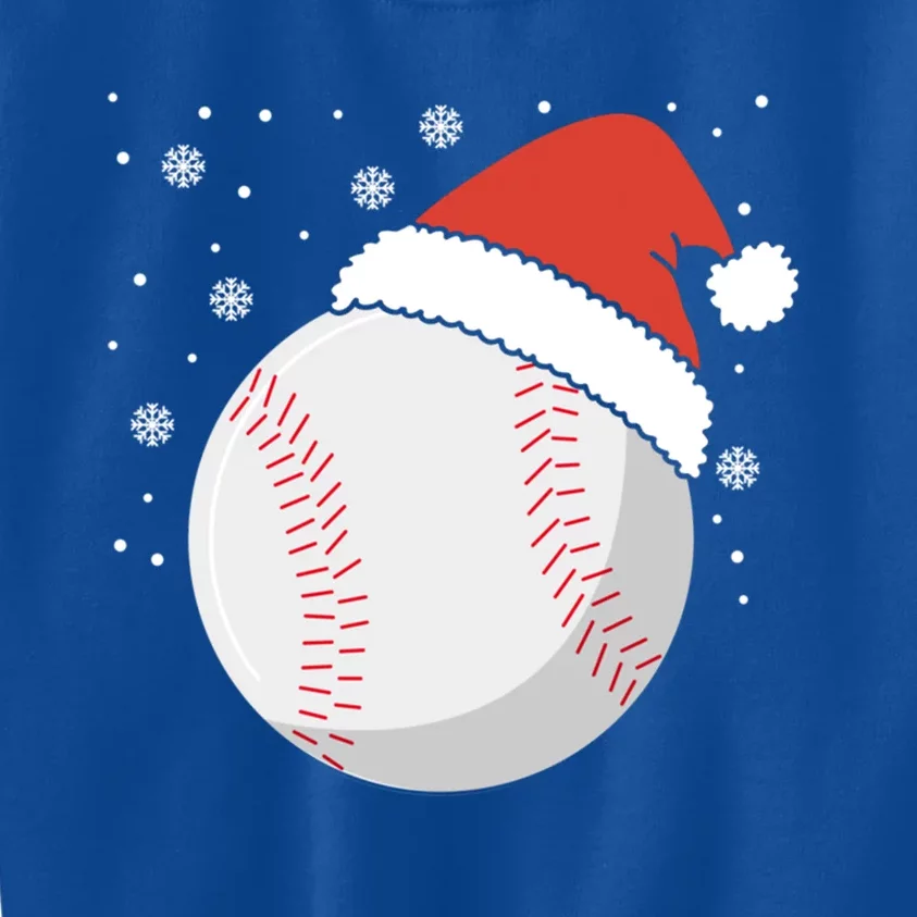 Christmas Baseball Ball Santa Claus Hat Xmas Catcher Pitcher Funny Gift Kids Sweatshirt