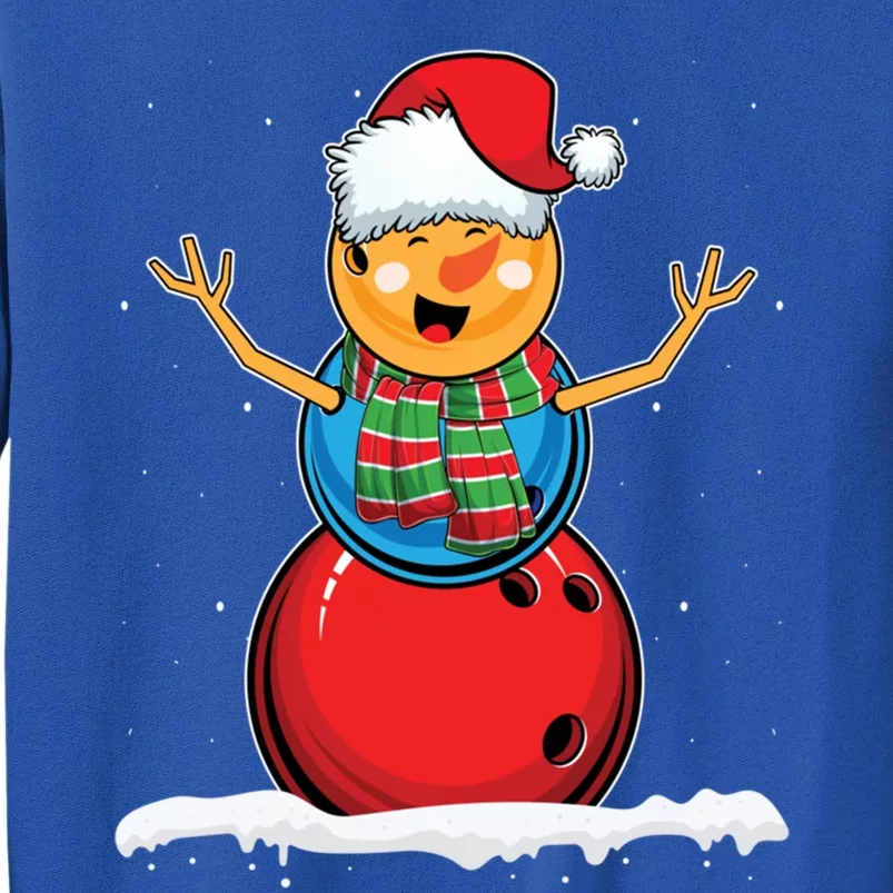 Christmas Bowling Ball Snow Xmas Santa Bowling Lover Cool Gift Tall Sweatshirt