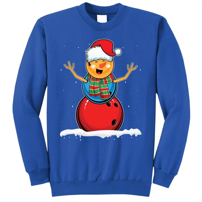 Christmas Bowling Ball Snow Xmas Santa Bowling Lover Cool Gift Tall Sweatshirt