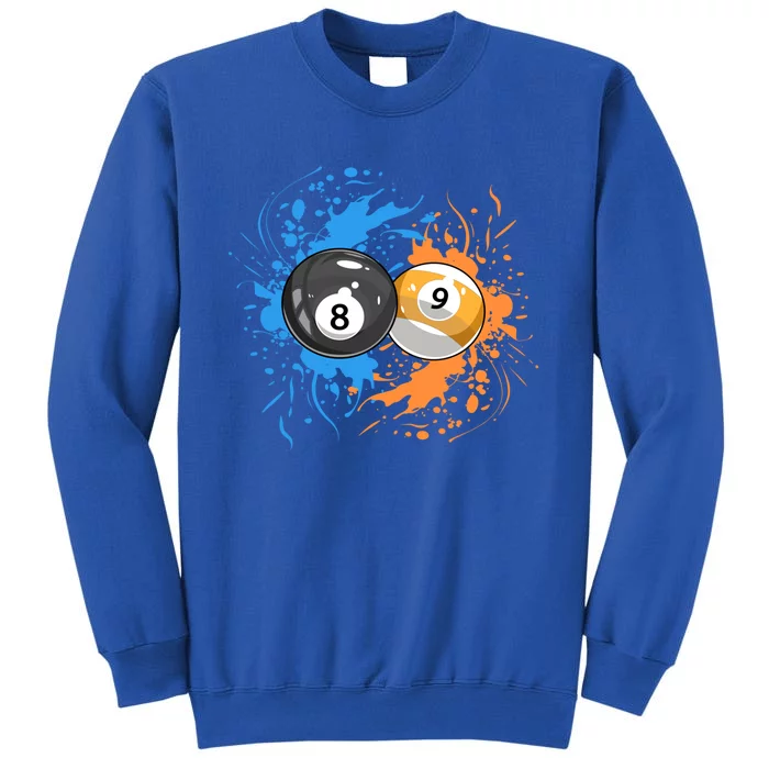 Cool Billiard Balls For 8 Ball And 9ball Player Gift Tall Sweatshirt