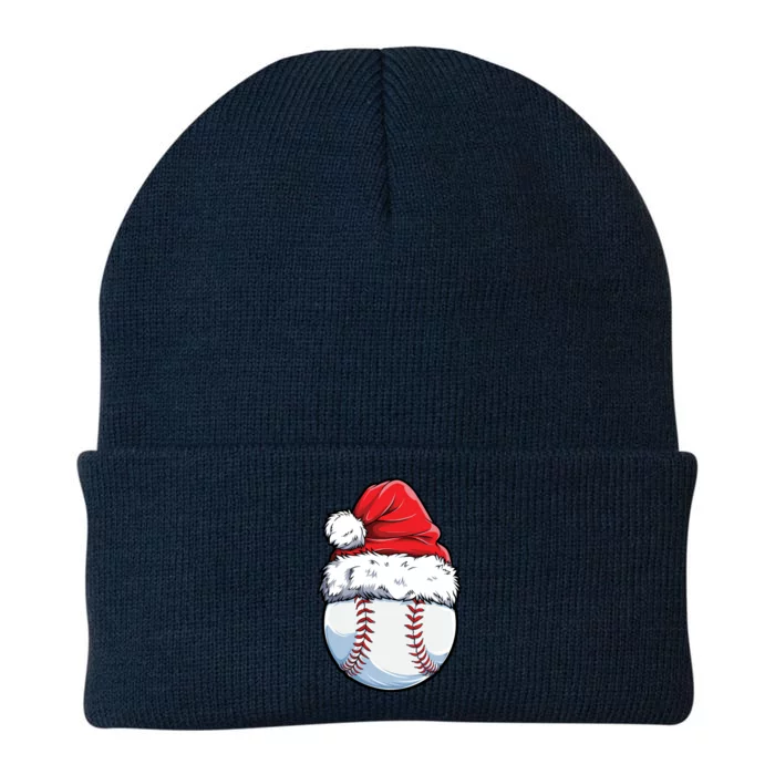 Christmas Baseball Ball Santa Hat Xmas Catcher Pitcher Cute Gift Knit Cap Winter Beanie