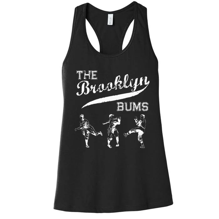 Classic Brooklyn Bums New York Baseball Fan Retro Vintage Women's Racerback Tank