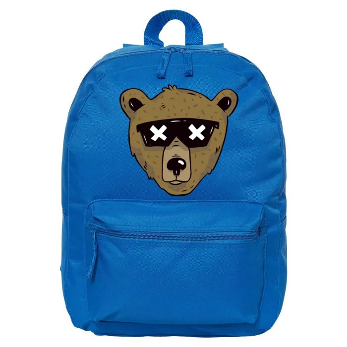 Cool Brown Bear Gift Sunglasses Lover Team Gift 16 in Basic Backpack