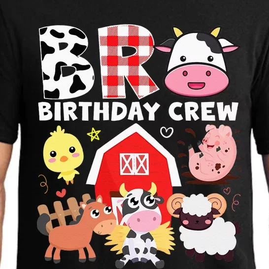 Cow Bro Birthday Crew Farm Theme Animals Kids Birthday Party Pajama Set