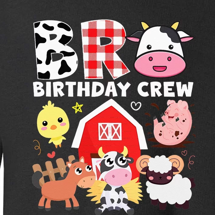 Cow Bro Birthday Crew Farm Theme Animals Kids Birthday Party Toddler Sweatshirt