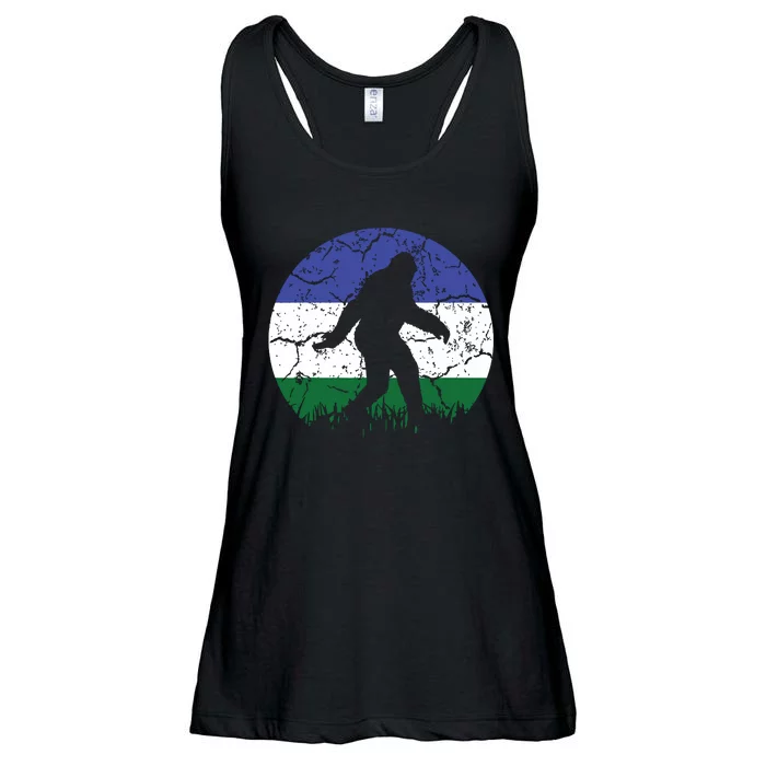 Cascadia Bioregion Bigfoot Flag Independence Vintage Ladies Essential Flowy Tank