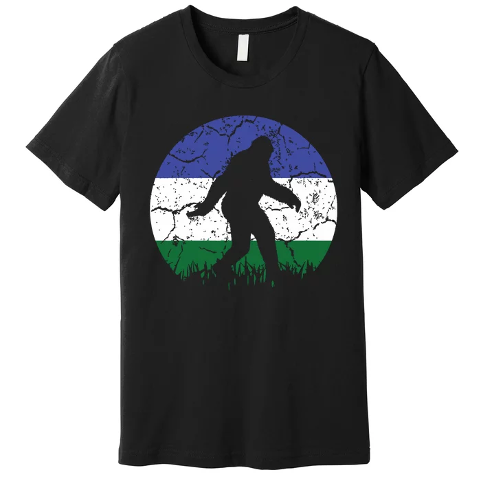 Cascadia Bioregion Bigfoot Flag Independence Vintage Premium T-Shirt