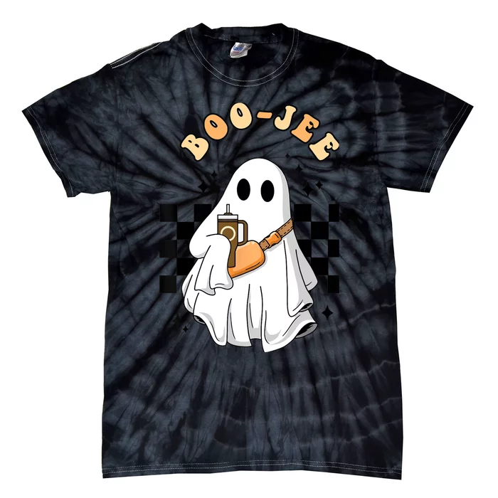 Cute Boujee BooJee Stanley Tumbler Inspired Ghost Halloween Tie-Dye T-Shirt