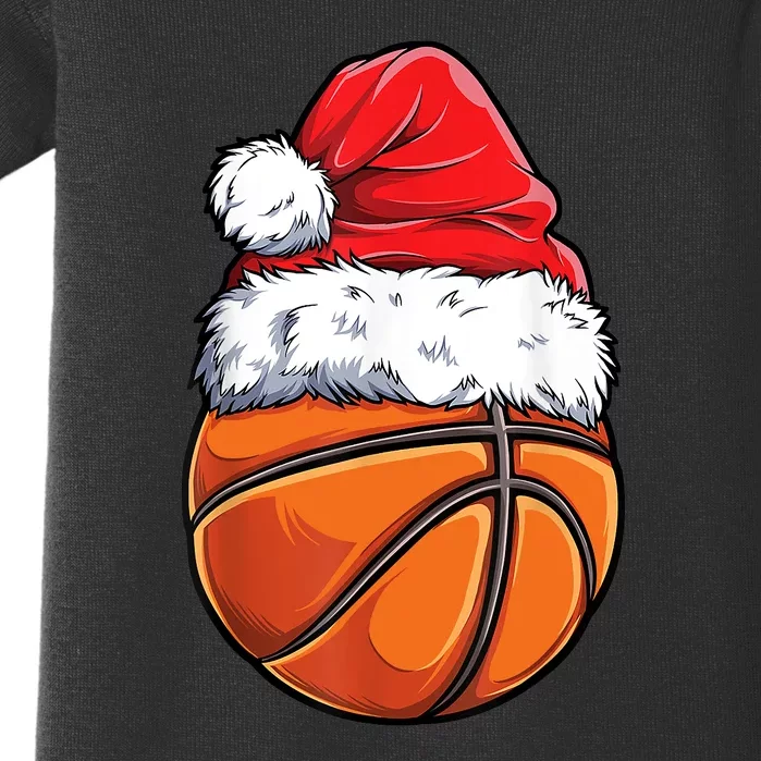 Christmas Basketball Ball Santa Hat Xmas Boys Sport Baby Bodysuit