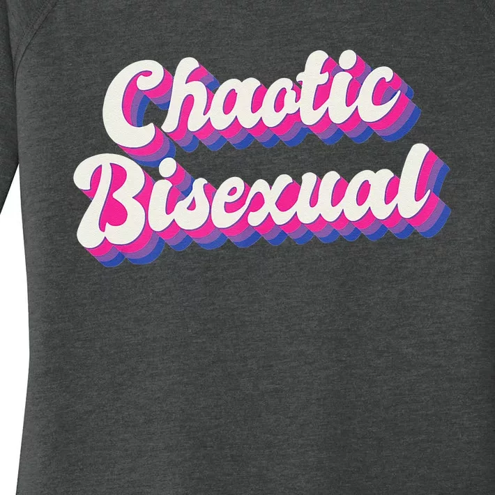 Chaotic Bisexual Bi LGBT Bisexual Pride Women's Perfect Tri Tunic Long Sleeve Shirt