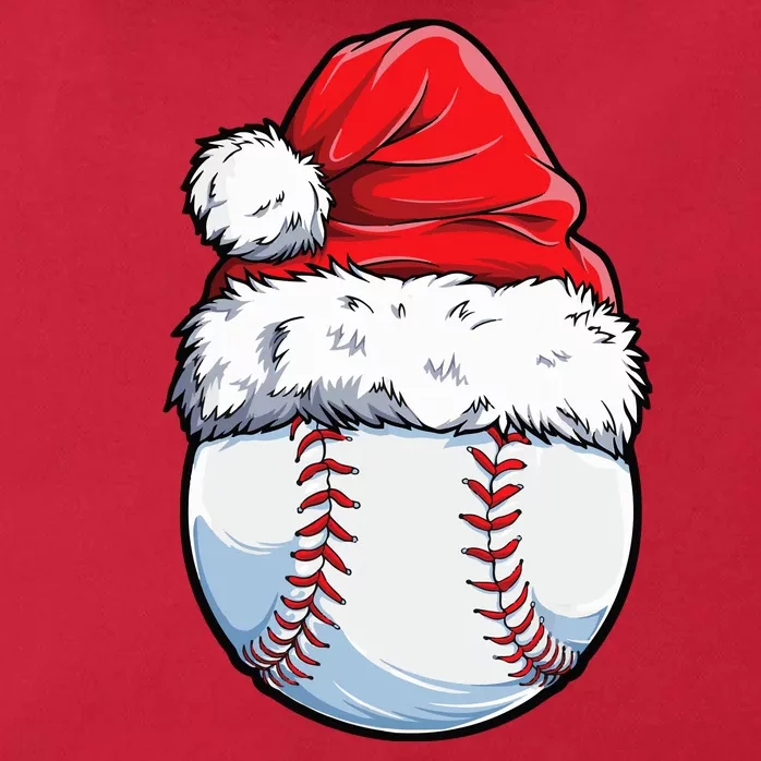 Christmas Baseball Ball Santa Hat Xmas Boys Zip Tote Bag