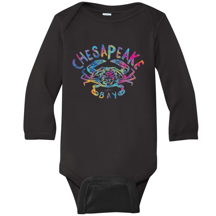 Chesapeake Bay Blue Crab Baby Long Sleeve Bodysuit