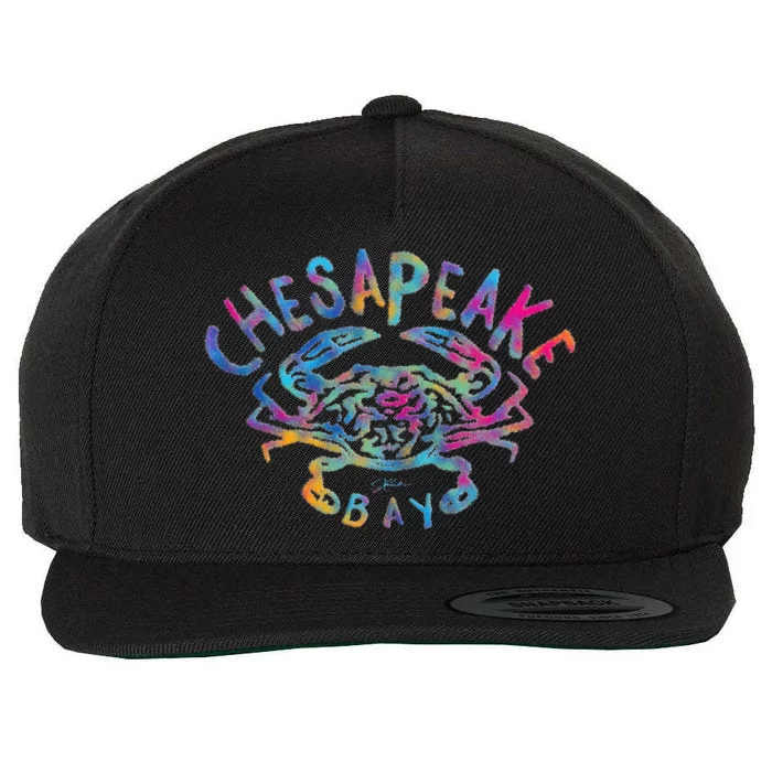 Chesapeake Bay Blue Crab Wool Snapback Cap