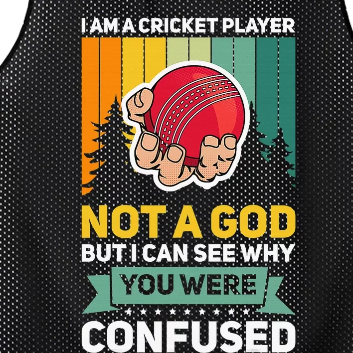 Cricketer Bat Ball Game Cricket Player Bowler Sports Mesh Reversible Basketball Jersey Tank