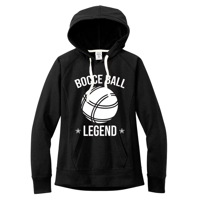 Cool Bocce Ball Legend Women's Fleece Hoodie