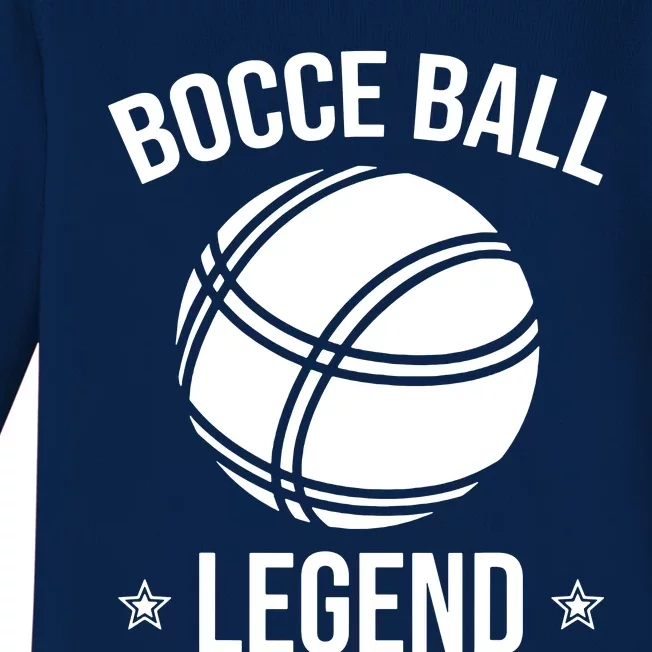 Cool Bocce Ball Legend Baby Long Sleeve Bodysuit