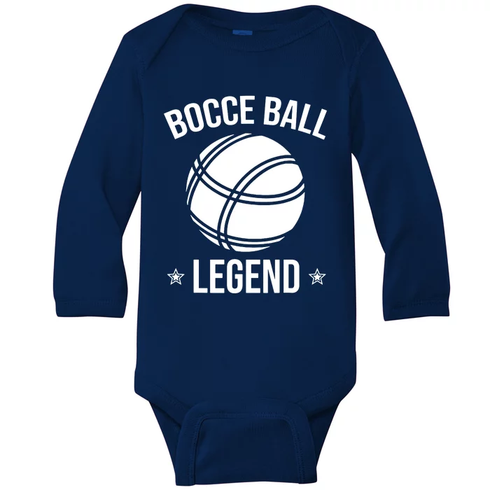 Cool Bocce Ball Legend Baby Long Sleeve Bodysuit