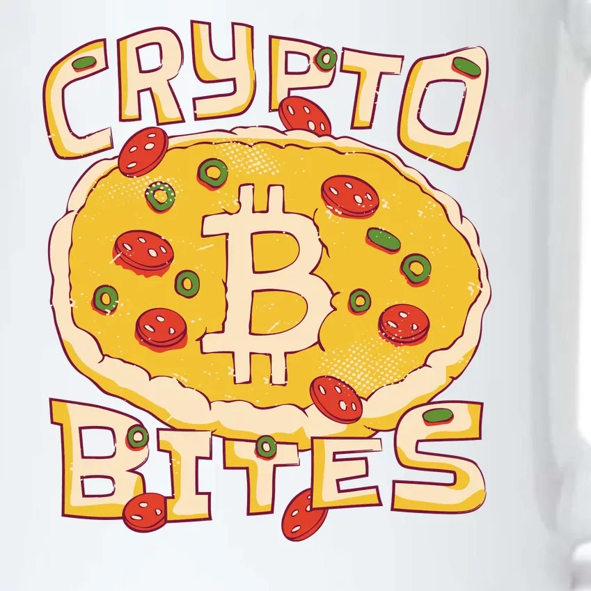 Crypto Bites Bitcoin Pizza Black Color Changing Mug