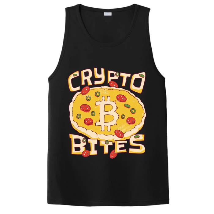 Crypto Bites Bitcoin Pizza Performance Tank