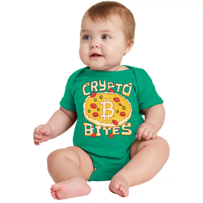 Crypto Bites Bitcoin Pizza Baby Bodysuit