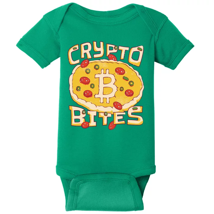 Crypto Bites Bitcoin Pizza Baby Bodysuit