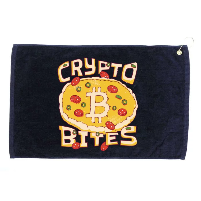 Crypto Bites Bitcoin Pizza Grommeted Golf Towel