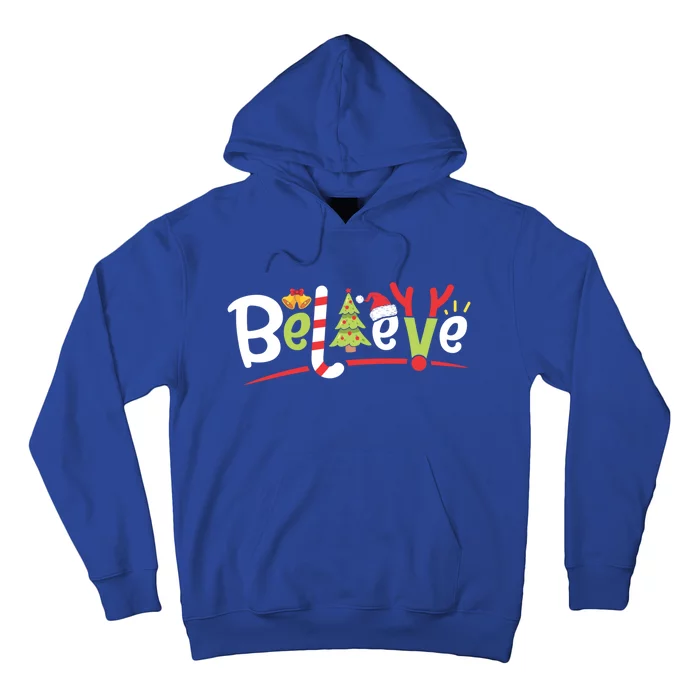 Christmas Believe Boys Girls Santa Hat Xmas Tree Antlers Gift Hoodie