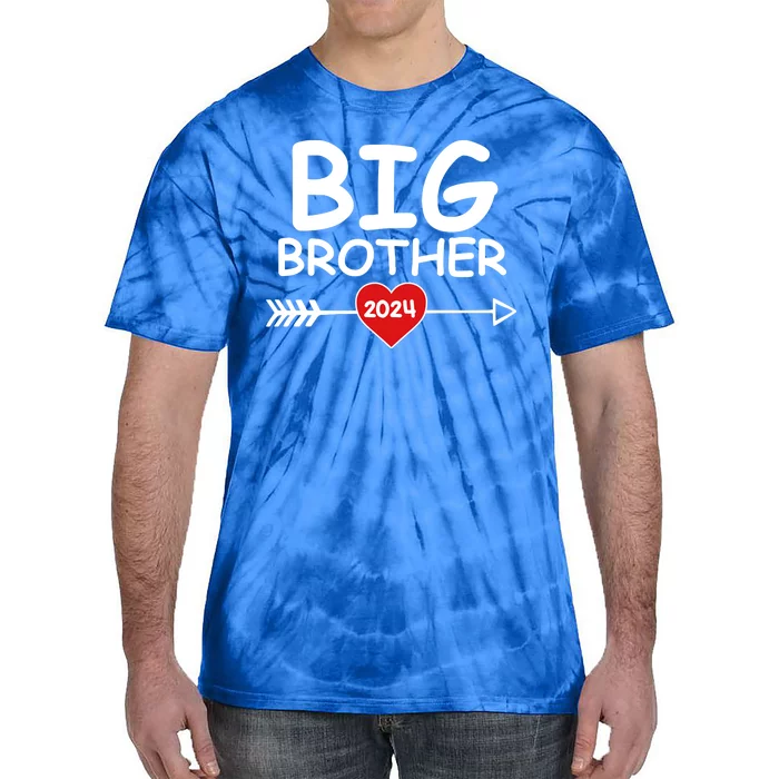 Cute Big Brother 2024 Arrow Heart Tie-Dye T-Shirt