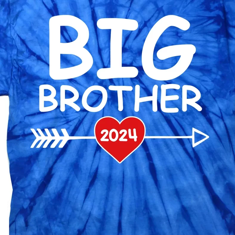 Cute Big Brother 2024 Arrow Heart Tie-Dye T-Shirt