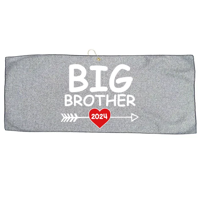 Cute Big Brother 2024 Arrow Heart Large Microfiber Waffle Golf Towel