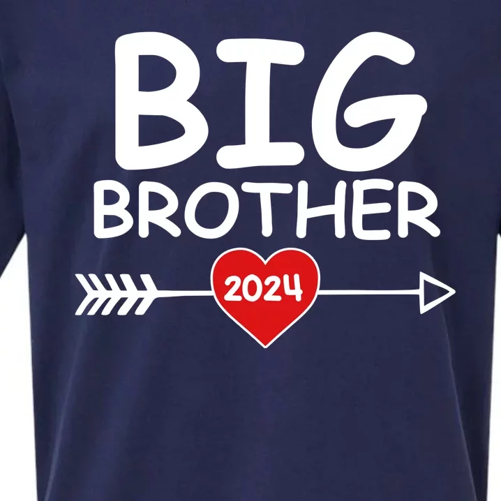 Cute Big Brother 2024 Arrow Heart Sueded Cloud Jersey T-Shirt