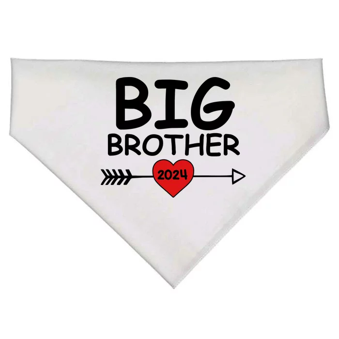 Cute Big Brother 2024 Arrow Heart USA-Made Doggie Bandana