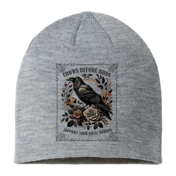 Crows Before Bros Support Your Local Murder 8 1/2in Sustainable Knit Beanie