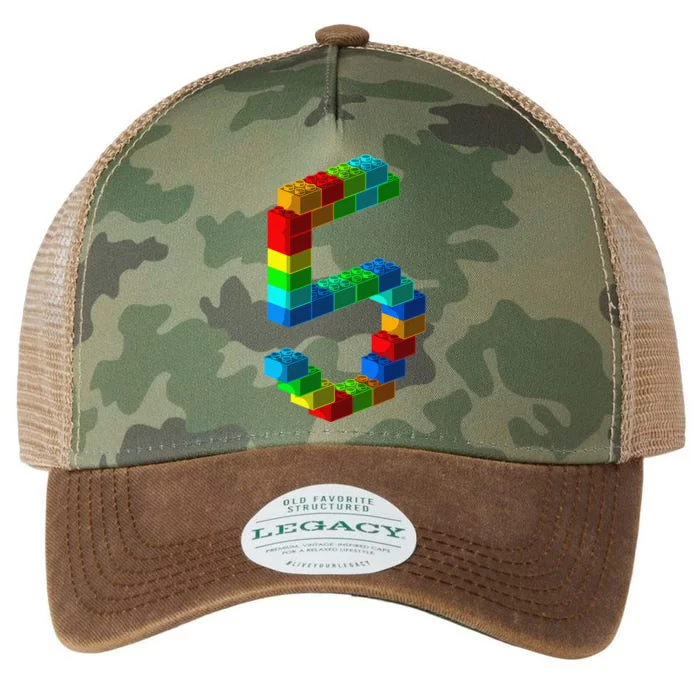 Cute Block Building 5th Birthday Gift 5 Years Old Legacy Tie Dye Trucker Hat