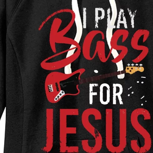 Christian Bassist Bass Player Jesus Bass Guitar Women's Fleece Hoodie